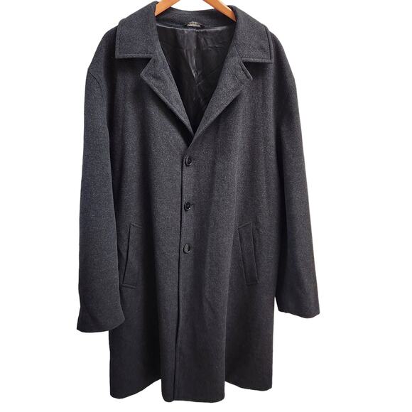 Mark Shale Tallia Uomo Vintage Men's Black Pure Wool Coat - Picture 1 of 10